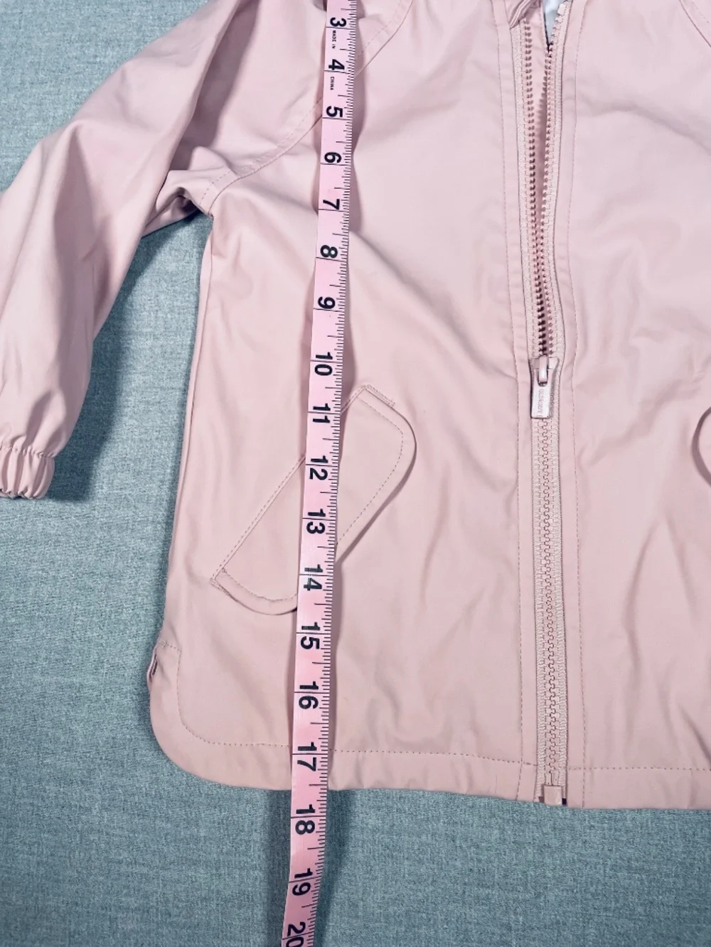 Old Navy Toddler Girls Pink Rain Jacket Terry Lined Hooded Water Resistant 3T